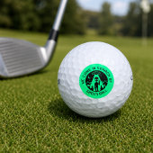 Grappig gepersonaliseerd golf cadeau UFO Alien Gro Golfballen