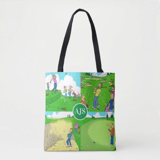Grappig gepersonaliseerd Golf Thete. Tote Bag (Voorkant)
