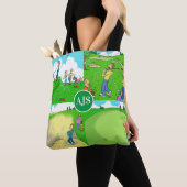 Grappig gepersonaliseerd Golf Thete. Tote Bag (Dichtbij)