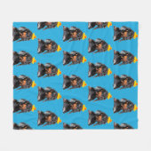 Grappig gepersonaliseerd honden gezicht fleece deken (Voorkant (Horizontaal))