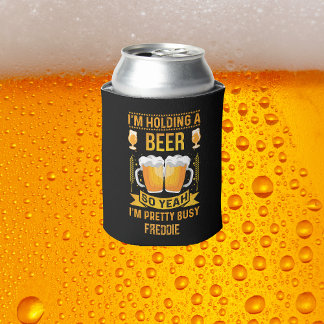Grappig gepersonaliseerd houden van een bier blikjeskoeler