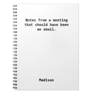 Grappig Gepersonaliseerd Kantoor Notitieboek – Hil