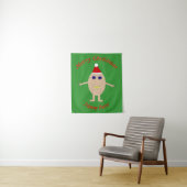 Grappig gepersonaliseerd kerst ei wandkleed (In situ)