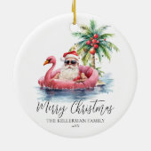Grappig Gepersonaliseerd Kerstfeest Keramisch Ornament (Achterkant)
