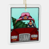 Grappig gepersonaliseerd kerstornament cadeau keramisch ornament (Rechts)
