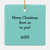 Grappig gepersonaliseerd kerstornament cadeau keramisch ornament (Achterkant)
