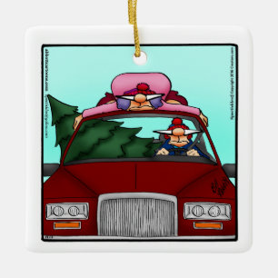 Grappig gepersonaliseerd kerstornament cadeau keramisch ornament