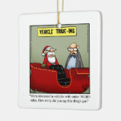 Grappig gepersonaliseerd kerstornament cadeau keramisch ornament (Links)