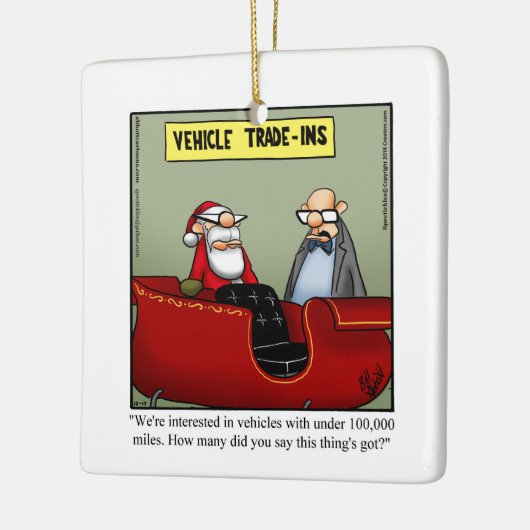 Grappig gepersonaliseerd kerstornament cadeau keramisch ornament (Links)