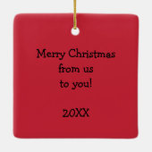 Grappig gepersonaliseerd kerstornament cadeau keramisch ornament (Achterkant)
