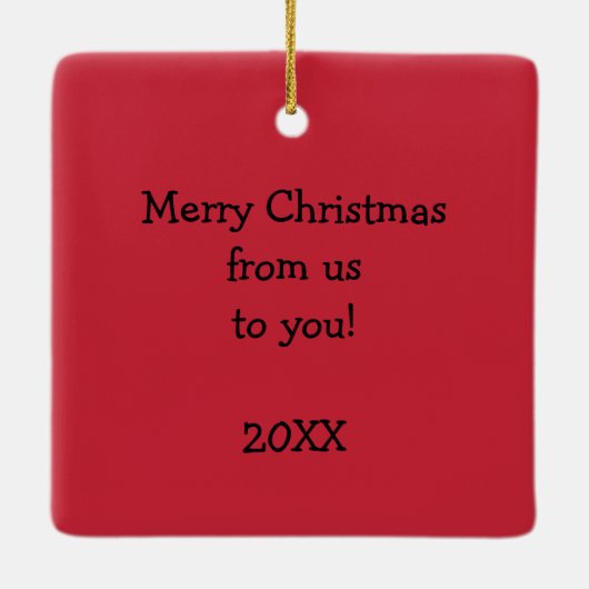 Grappig gepersonaliseerd kerstornament cadeau keramisch ornament (Achterkant)