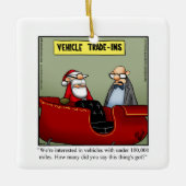 Grappig gepersonaliseerd kerstornament cadeau keramisch ornament (Voorkant)