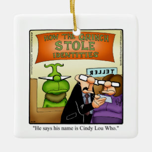 Grappig gepersonaliseerd kerstornament cadeau keramisch ornament