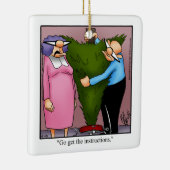 Grappig gepersonaliseerd kerstornament cadeau keramisch ornament (Rechts)