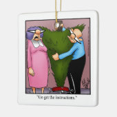 Grappig gepersonaliseerd kerstornament cadeau keramisch ornament (Links)