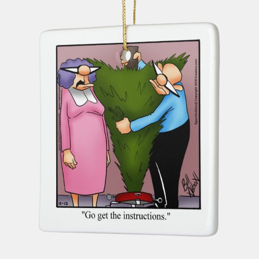 Grappig gepersonaliseerd kerstornament cadeau keramisch ornament (Links)