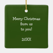 Grappig gepersonaliseerd kerstornament cadeau keramisch ornament (Achterkant)