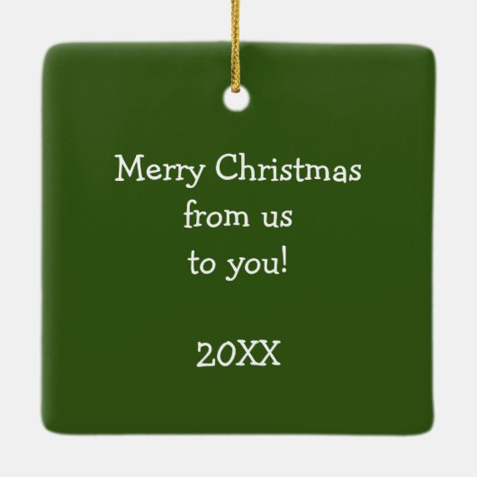 Grappig gepersonaliseerd kerstornament cadeau keramisch ornament (Achterkant)