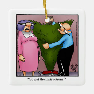 Grappig gepersonaliseerd kerstornament cadeau keramisch ornament