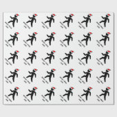 Grappig gepersonaliseerd kerstpapier cadeaupapier (Vlak)