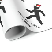 Grappig gepersonaliseerd kerstpapier cadeaupapier (Rol Hoek)