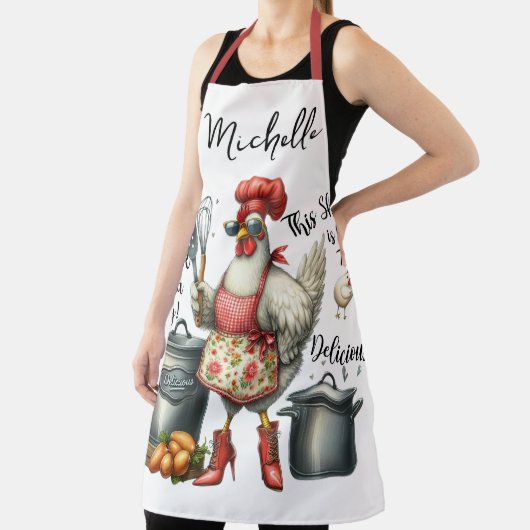 Grappig gepersonaliseerd kip Gezegde Schort (Insitu)