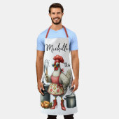 Grappig gepersonaliseerd kip Gezegde Schort (Gedragen)