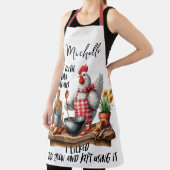 Grappig gepersonaliseerd kip Gezegde Schort (Insitu)