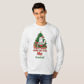 Grappig gepersonaliseerd knuffelkat kerst cadeau t-shirt (Voorkant volledig)