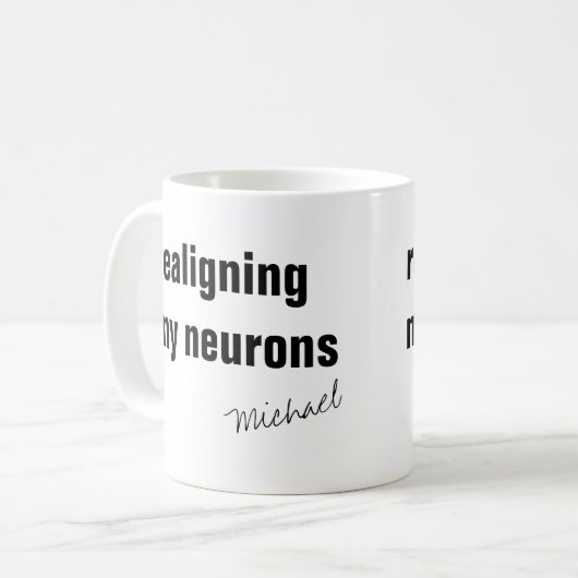 Grappig gepersonaliseerd koffiemok (Voorkant links)