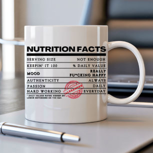 Grappig gepersonaliseerd label voor klassieke typo koffiemok