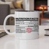 Grappig gepersonaliseerd label voor klassieke typo koffiemok