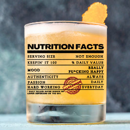 Grappig gepersonaliseerd label voor klassieke typo whisky glas