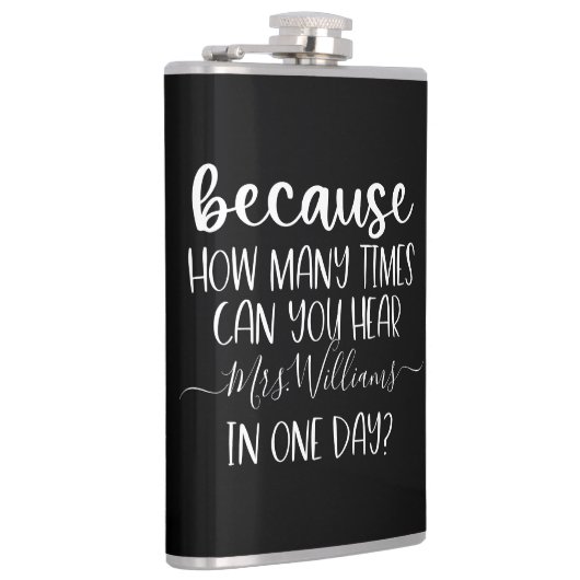 Grappig gepersonaliseerd lesgeven omdat heupfles (Rechts)