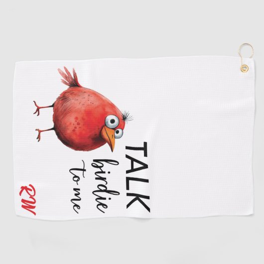 Grappig Gepersonaliseerd Monogram Golfhanddoek (Horizontaal)