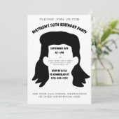 Grappig gepersonaliseerd mullet kapsel verjaardags kaart (Staand voorkant)