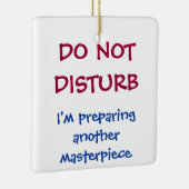 Grappig gepersonaliseerd niet storen chef-kok keramisch ornament (Rechts)