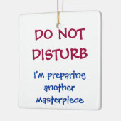 Grappig gepersonaliseerd niet storen chef-kok keramisch ornament (Links)