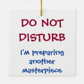 Grappig gepersonaliseerd niet storen chef-kok keramisch ornament (Achterkant)