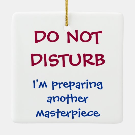 Grappig gepersonaliseerd niet storen chef-kok keramisch ornament (Achterkant)