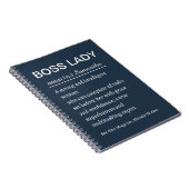 Grappig gepersonaliseerd notitieboek voor vrouweli (Rechterzijde)