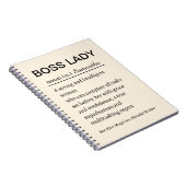 Grappig gepersonaliseerd notitieboek voor vrouweli (Rechterzijde)