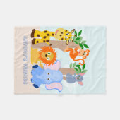 Grappig gepersonaliseerd oerwoud fleece deken (Voorkant (Horizontaal))