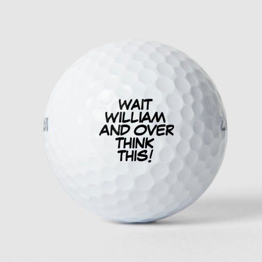 Grappig Gepersonaliseerd Overpeinzingsbericht Golfballen (Voorkant)