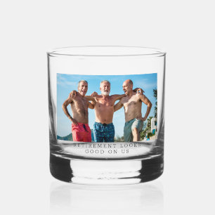 Grappig Gepersonaliseerd Pensioen Humor Foto Gesch Whisky Glas