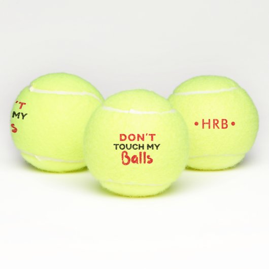 Grappig gepersonaliseerd, raak mijn tennisballen (Multi)