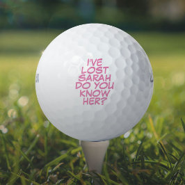 Grappig gepersonaliseerd roze stripboek verloren golfballen
