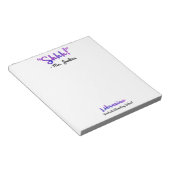 Grappig gepersonaliseerd Shhh! Schoollibrarian Quo Notitieblok (Schuin)