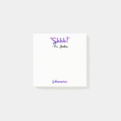 Grappig gepersonaliseerd Shhh! Schoollibrarian Quo Post-it® Notes (Voorkant)