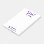 Grappig gepersonaliseerd Shhh! Schoollibrarian Quo Post-it® Notes (Schuin)